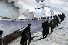 Partizanska-kolona-2-80x48cm-akvarel-i-ugalj-na-papiru-2024